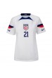 Verenigde Staten Timothy Weah #21 Voetbaltruitje Thuis tenue Dames WK 2022 Korte Mouw